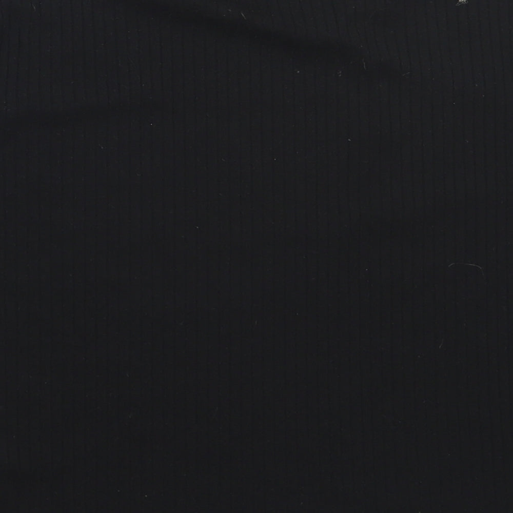 Primark Womens Black  Polyester Basic T-Shirt Size 12 Round Neck