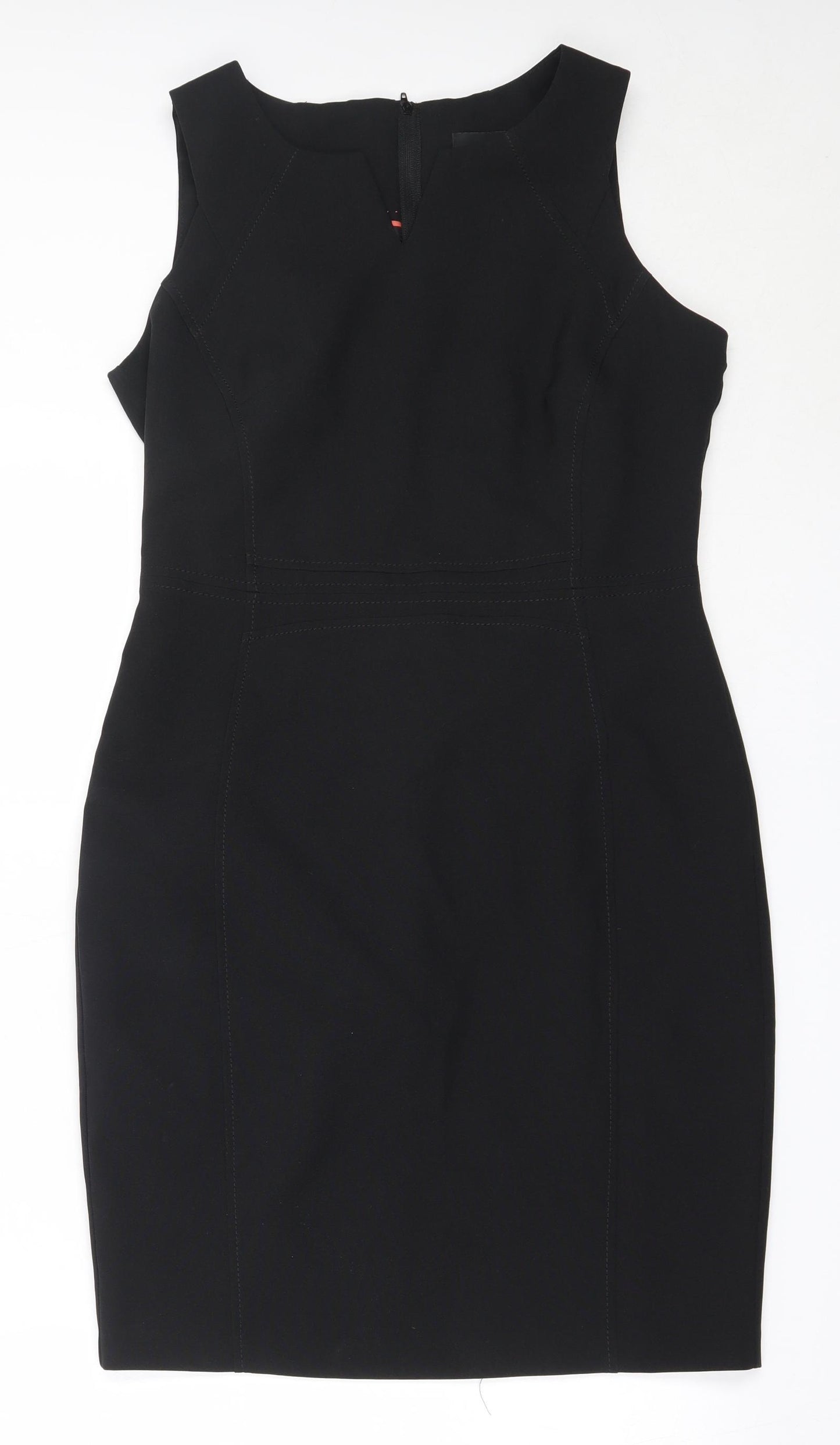 Atmosphere Womens Black  Polyester Shift  Size 10  V-Neck