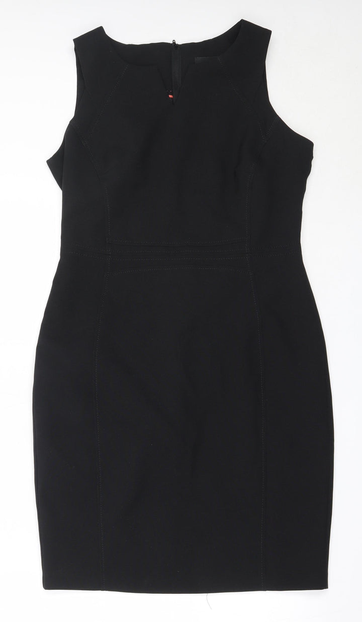 Atmosphere Womens Black  Polyester Shift  Size 10  V-Neck