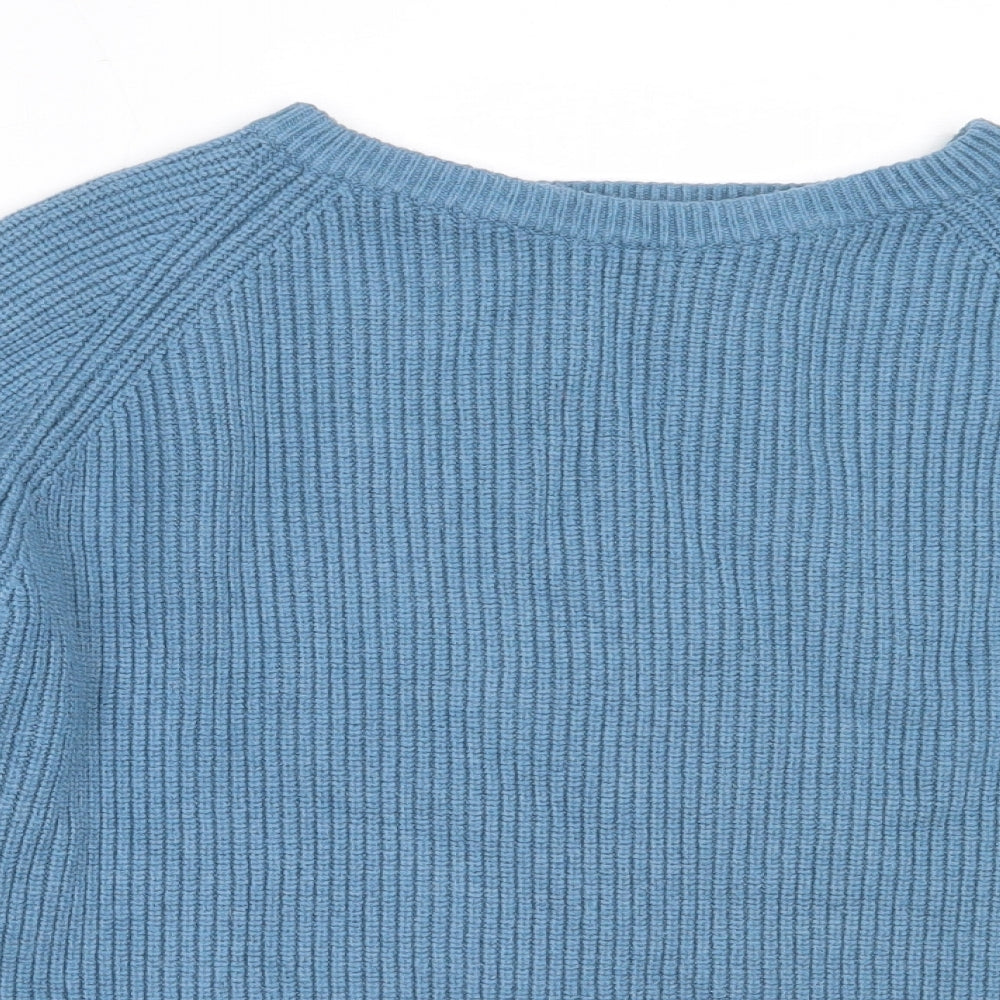 New Look Womens Blue Round Neck  Viscose Pullover Jumper Size S