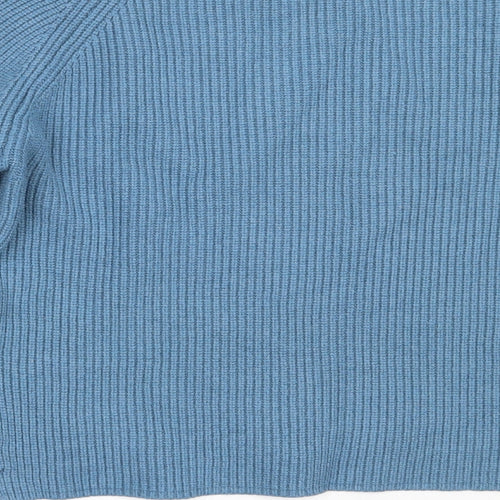 New Look Womens Blue Round Neck  Viscose Pullover Jumper Size S