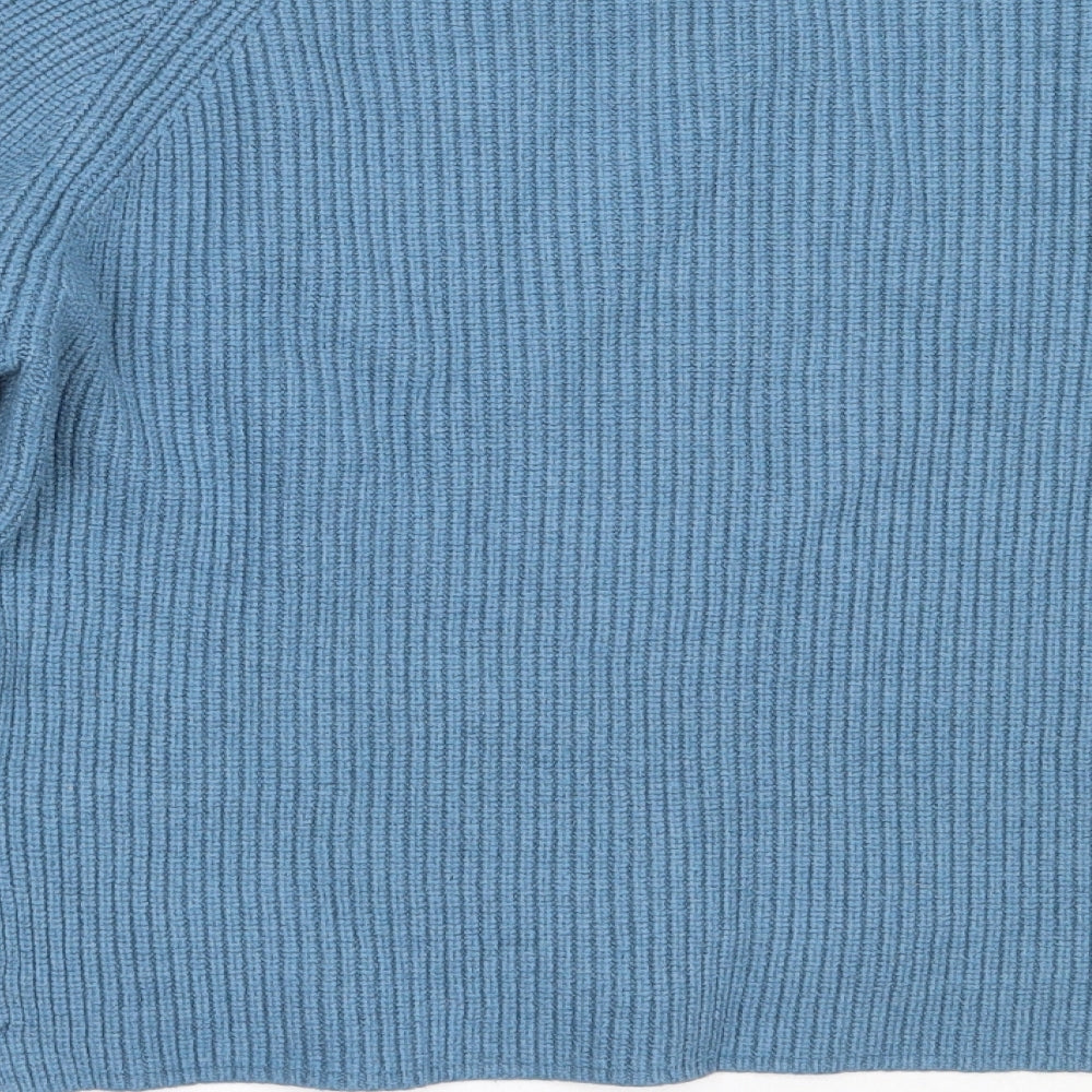 New Look Womens Blue Round Neck  Viscose Pullover Jumper Size S
