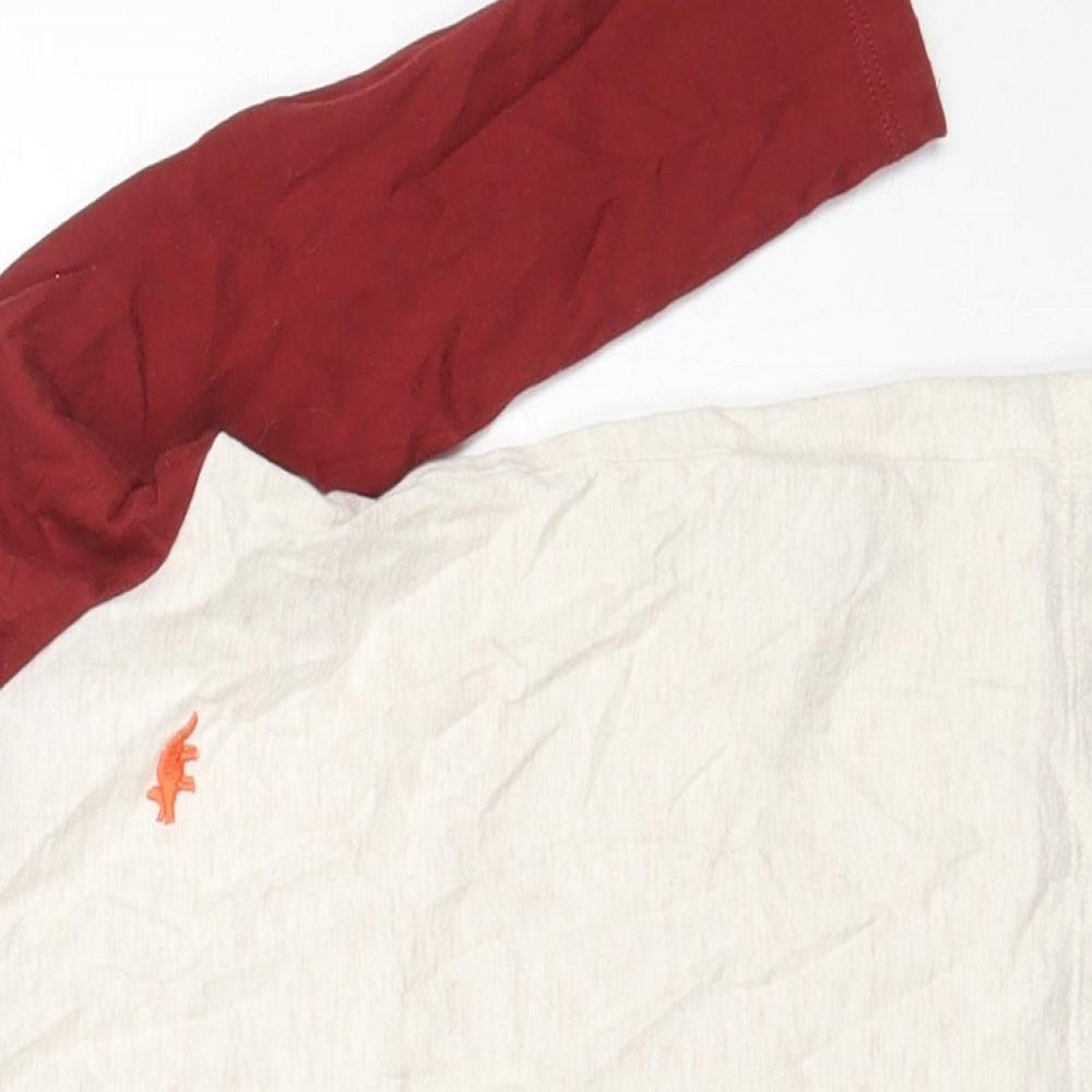 F&F Boys Beige  Cotton Basic T-Shirt Size 18-24 Months Round Neck