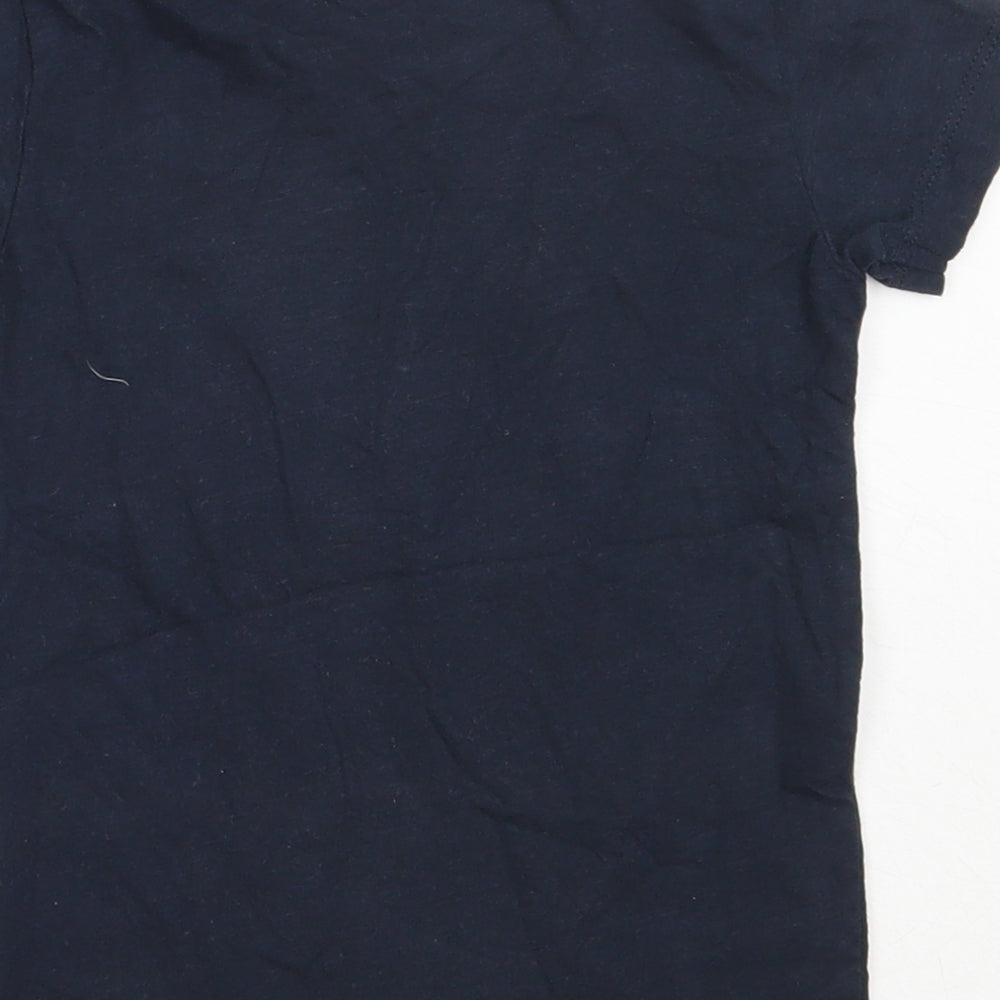 NEXT Boys Blue  Cotton Basic T-Shirt Size 18-24 Months Round Neck
