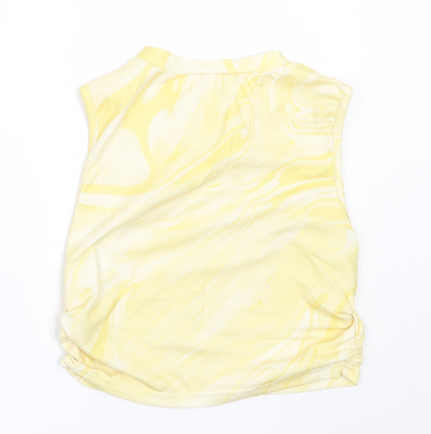 SheIn Womens Yellow  Polyester Basic Tank Size XS Round Neck