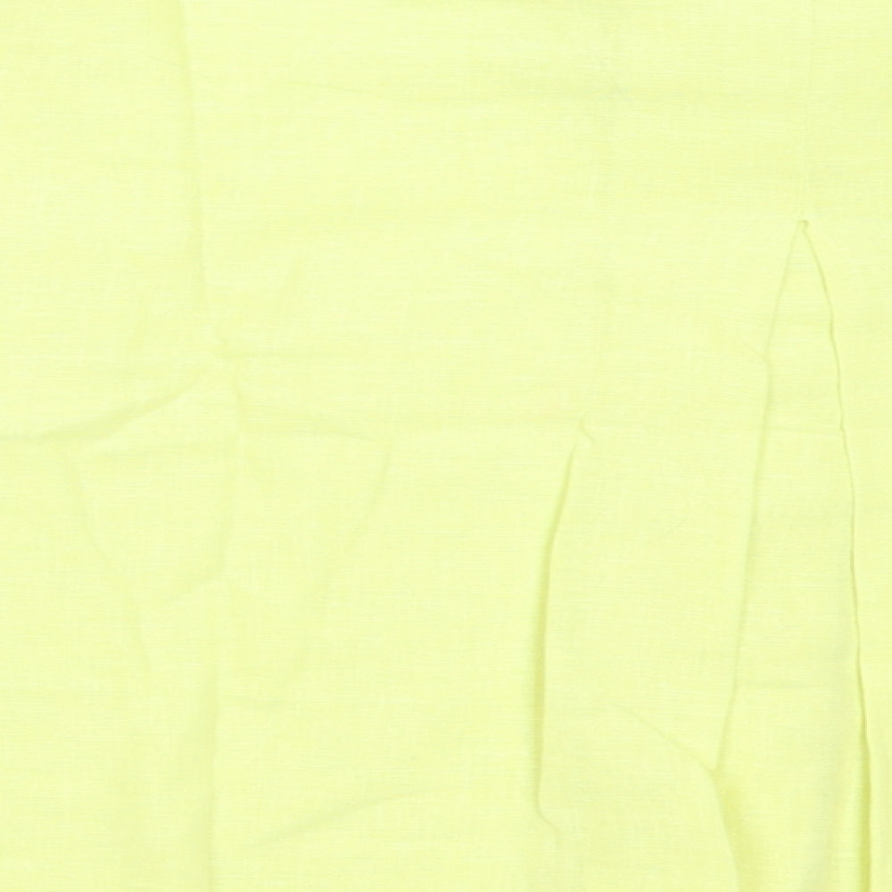 Primark Womens Green  Cotton Basic Button-Up Size 6 Collared