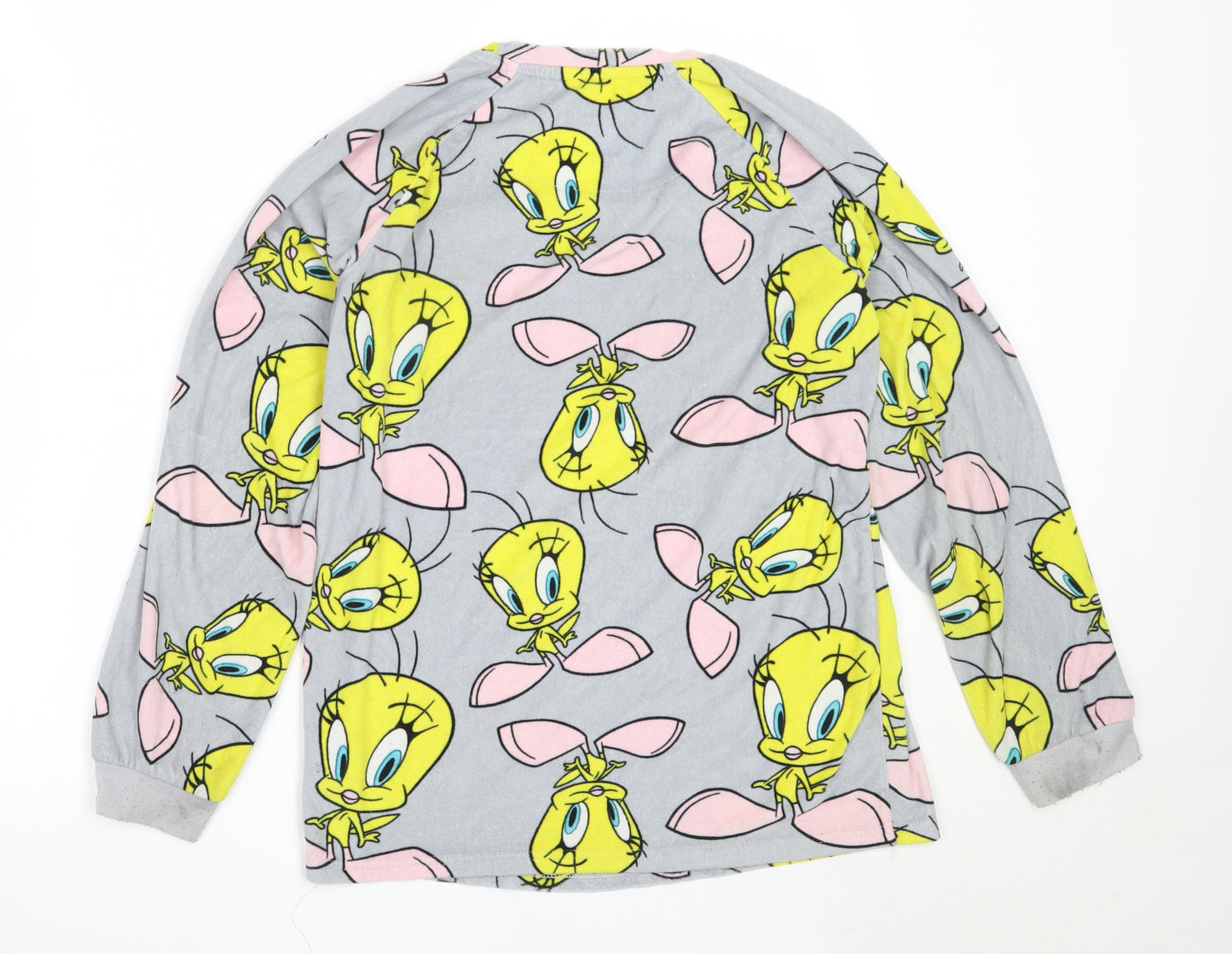 Primark Womens Grey Solid Polyester Top Pyjama Top Size XS   - Looney Tunes