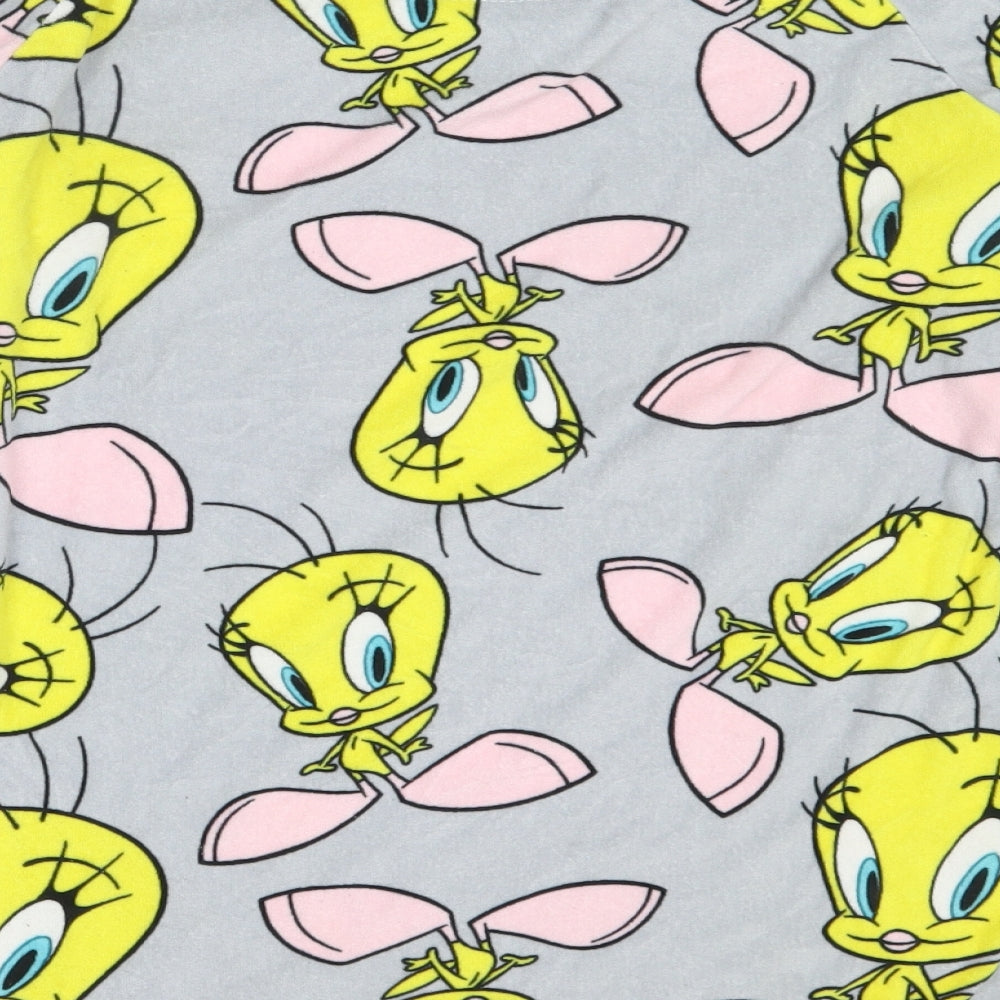 Primark Womens Grey Solid Polyester Top Pyjama Top Size XS   - Looney Tunes