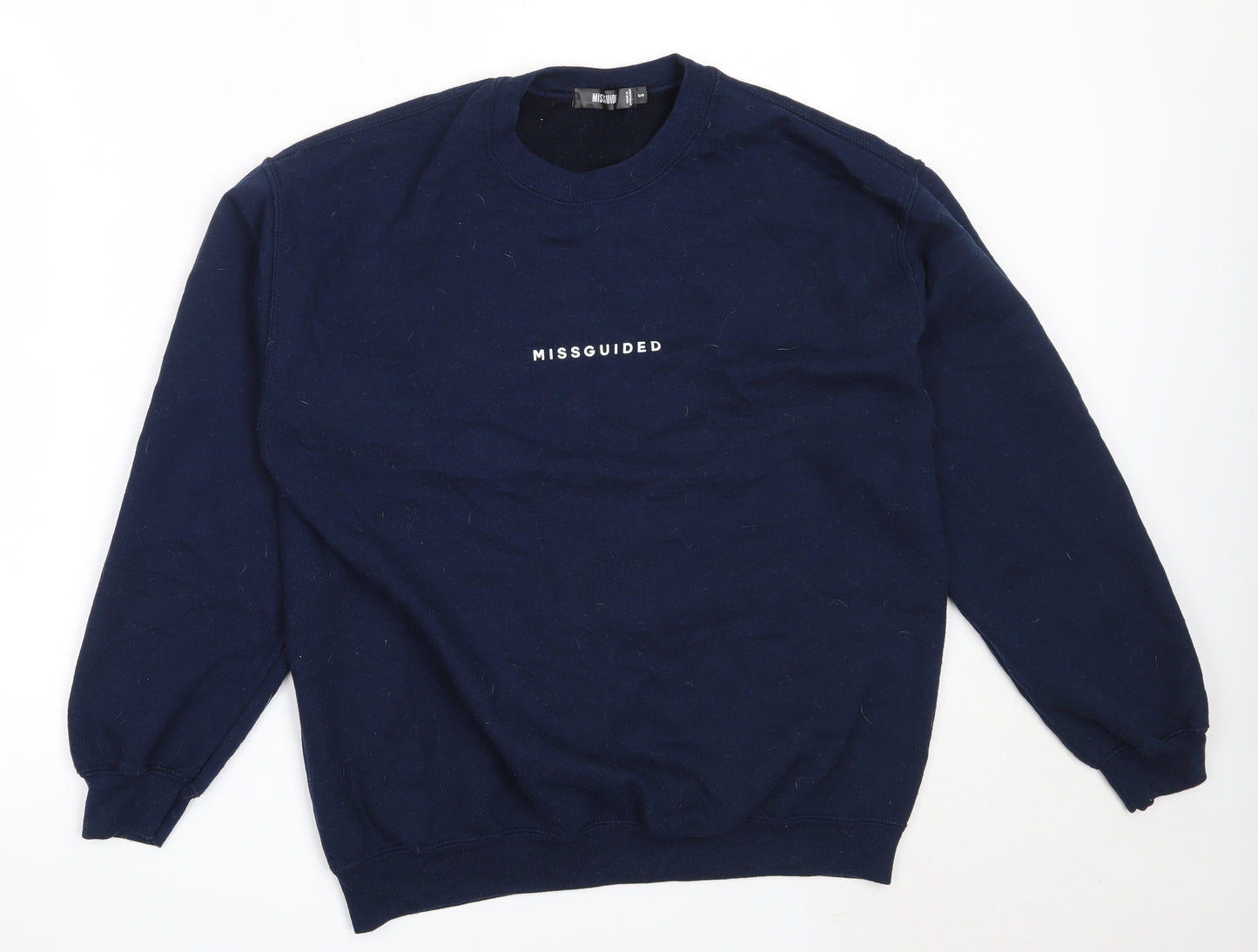 Missguided Womens Blue  Polyester Pullover Sweatshirt Size S