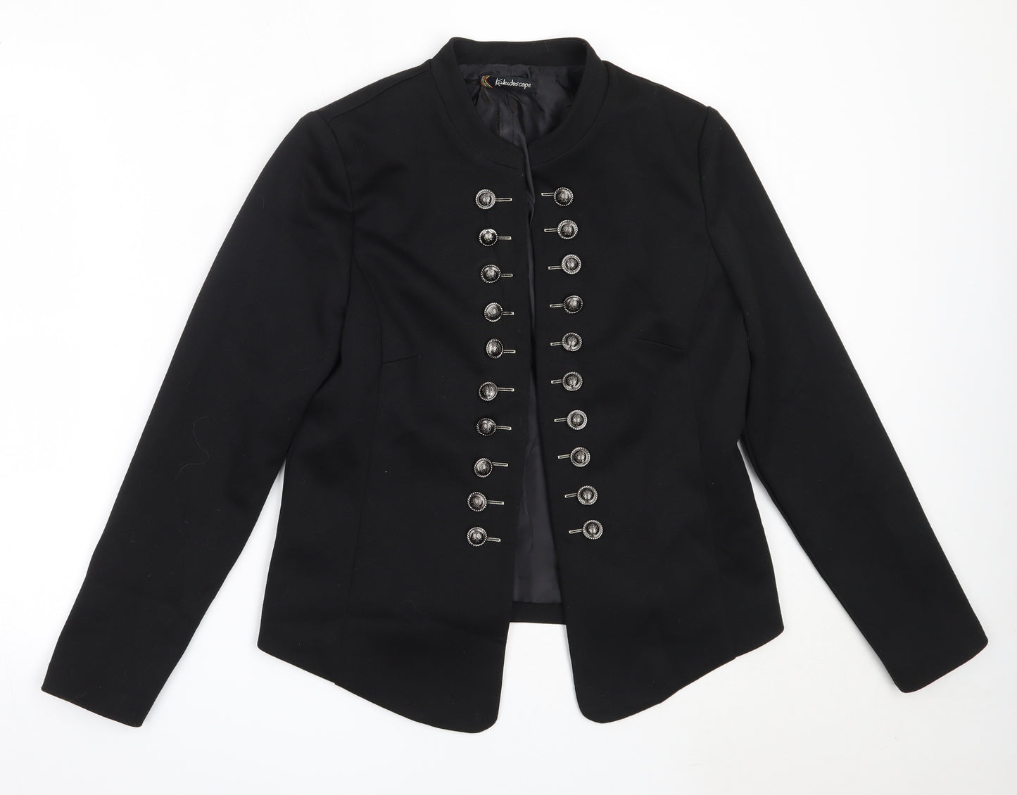Kaleidoscope Womens Black   Military Jacket Coat Size 14