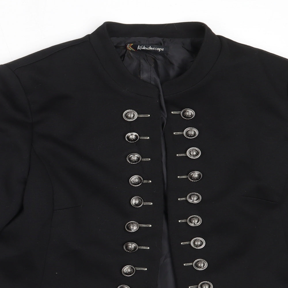 Kaleidoscope Womens Black   Military Jacket Coat Size 14