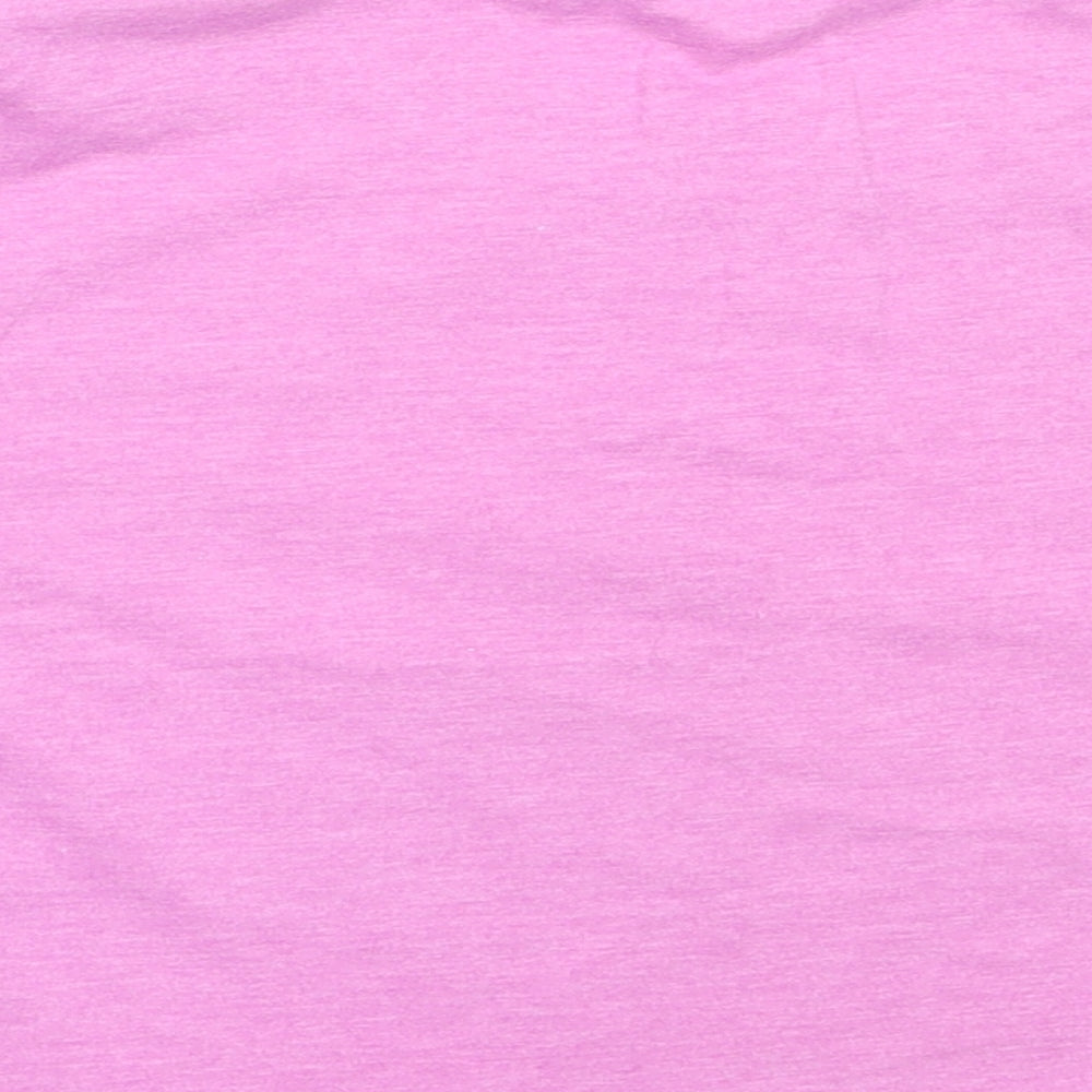 Missguided Womens Purple  Cotton Cropped T-Shirt Size S Round Neck