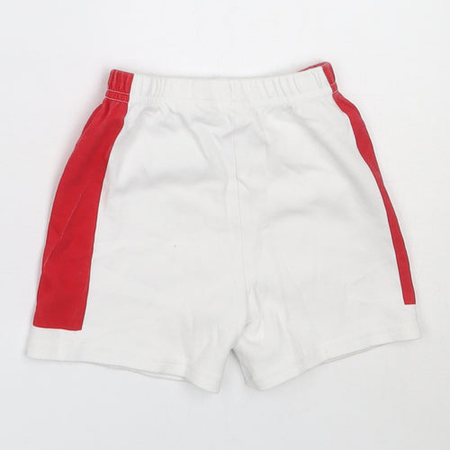 WRU Boys White  Cotton Cropped Trousers Size 9-12 Months   - Welsh Rugby Union
