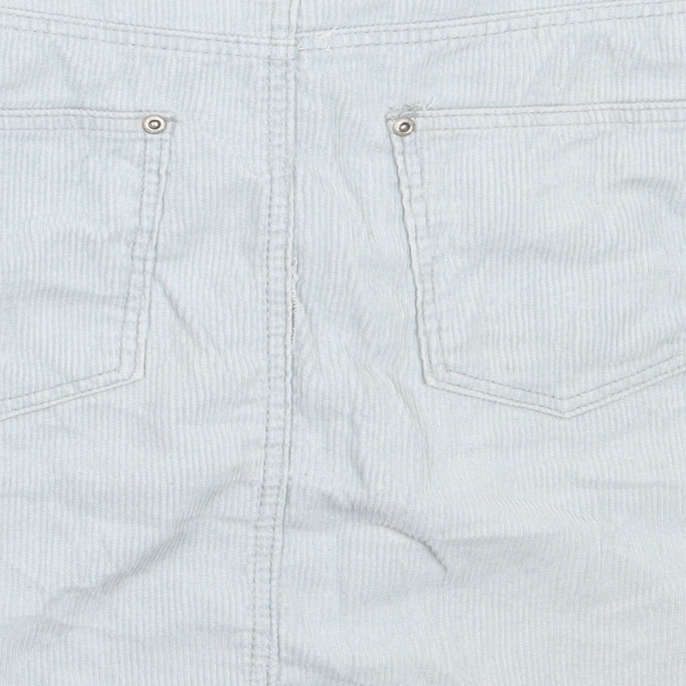 PRETTYLITTLETHING Womens Grey  Cotton Mini Skirt Size 10