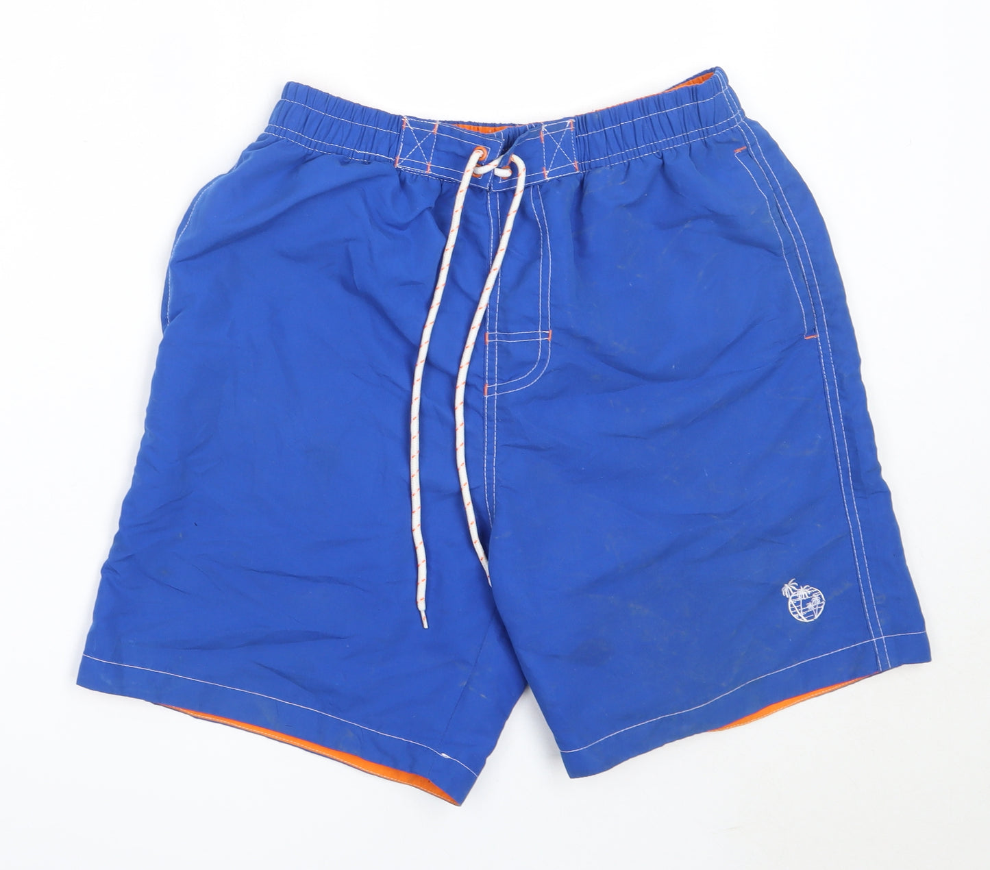 NEXT Mens Blue  Polyester Bermuda Shorts Size S  Regular  - swim shorts