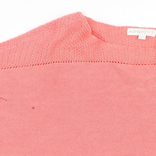 Apricot Womens Pink Round Neck  Acrylic Pullover Jumper Size 10
