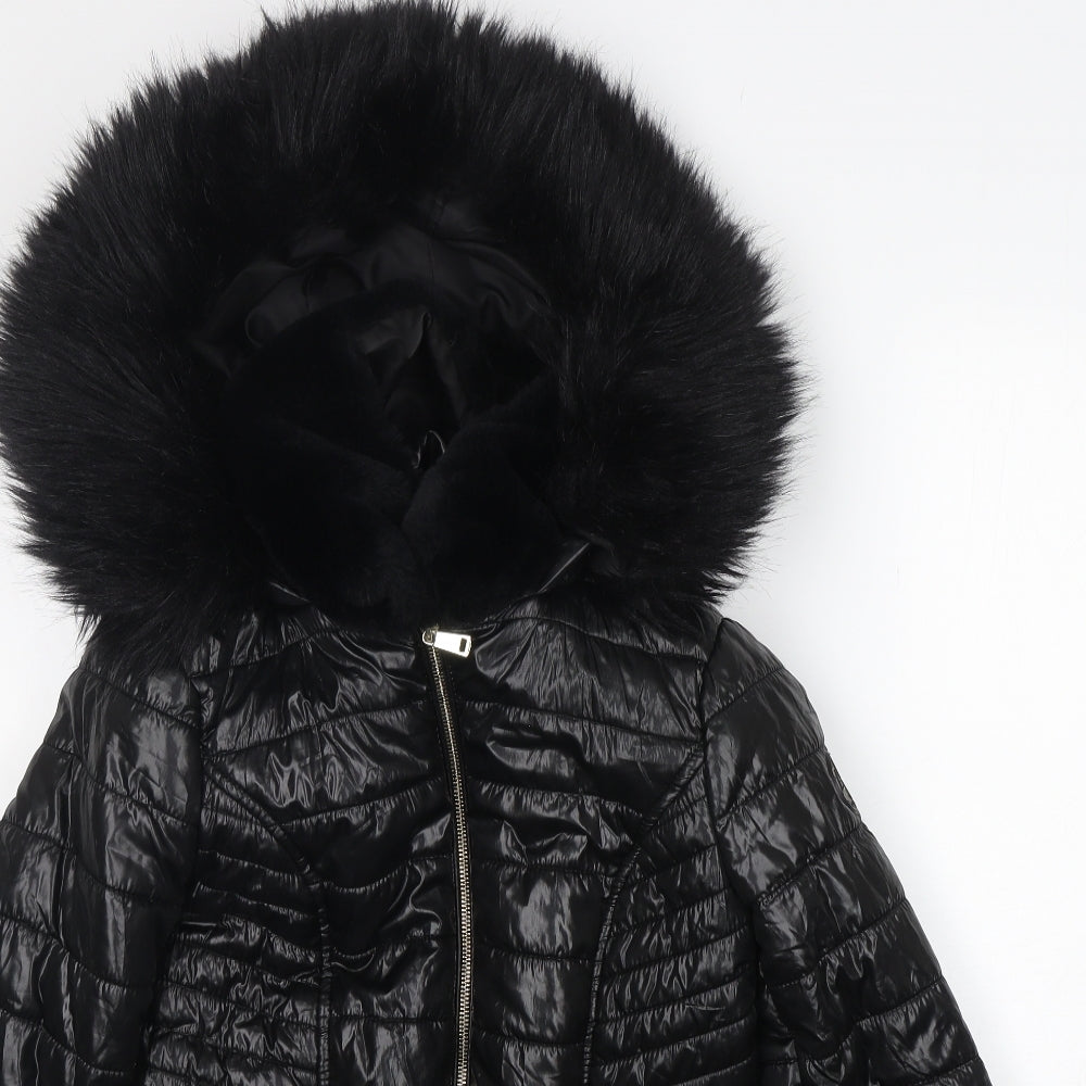 River Island  Womens Black   Puffer Jacket Coat Size 10