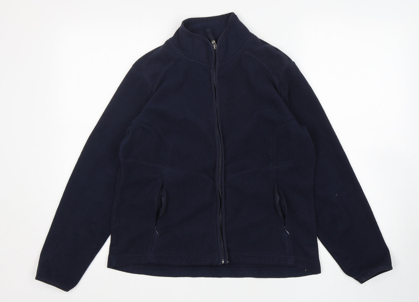 M&S Womens Blue  Polyester Full Zip Sweatshirt Size 14