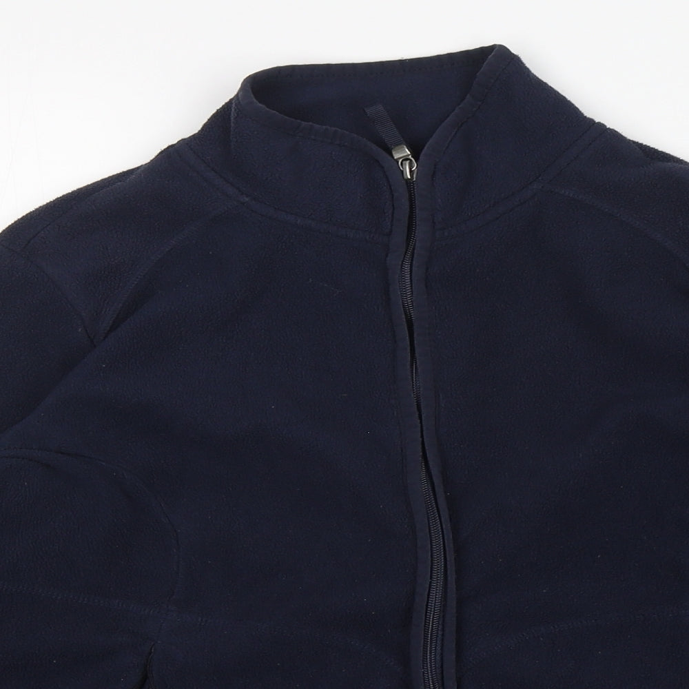 M&S Womens Blue  Polyester Full Zip Sweatshirt Size 14