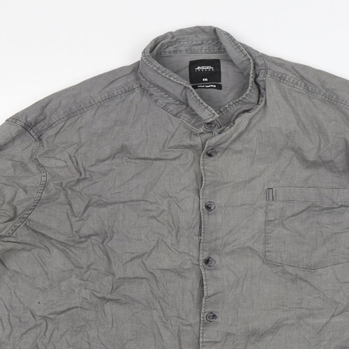 Burton  Mens Grey  Cotton  Button-Up Size 2XL Collared