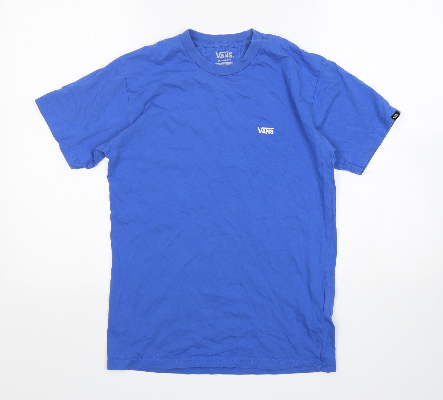 Vans  Mens Blue  Cotton  T-Shirt Size S Round Neck
