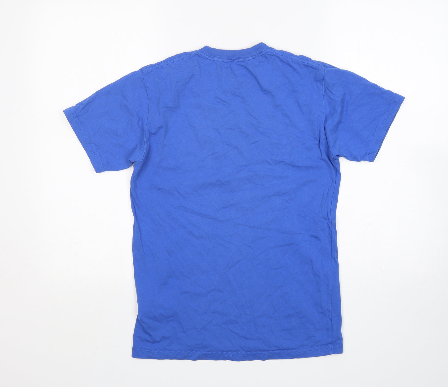 Vans  Mens Blue  Cotton  T-Shirt Size S Round Neck