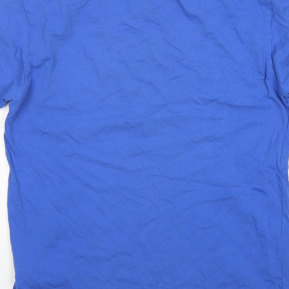 Vans  Mens Blue  Cotton  T-Shirt Size S Round Neck