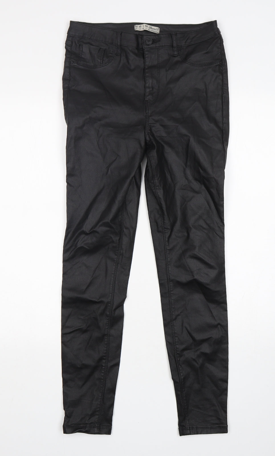 Denim Co Womens Black  Viscose Skinny Jeans Size 12 L28 in Regular