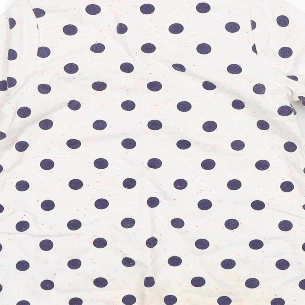 Mothercare Girls Multicoloured Polka Dot Cotton Jumper Dress  Size 9-12 Months  Round Neck
