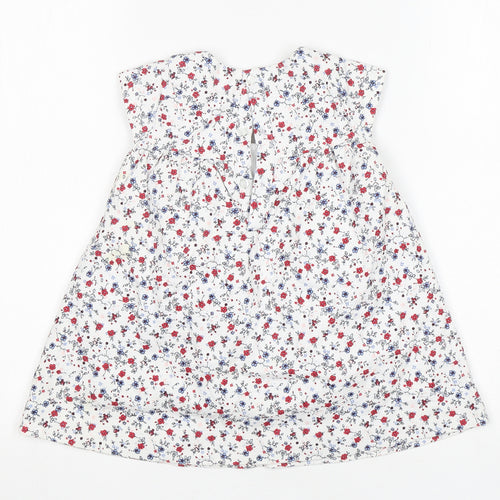 Mothercare Girls Multicoloured Floral Cotton A-Line  Size 9-12 Months  Round Neck