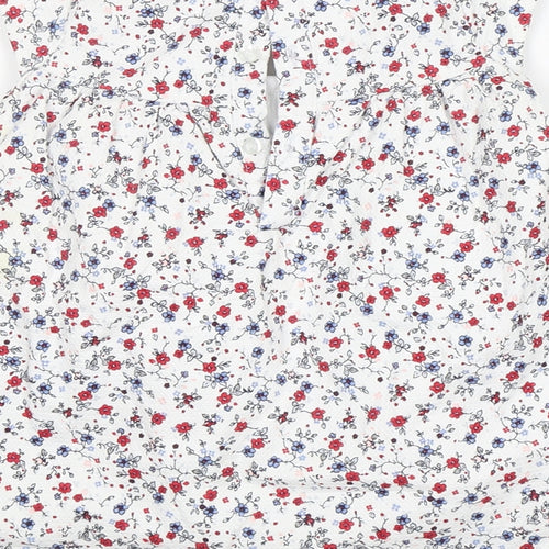 Mothercare Girls Multicoloured Floral Cotton A-Line  Size 9-12 Months  Round Neck