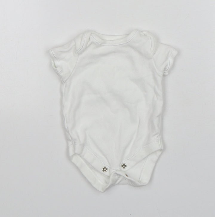 Mothercare Baby White  Cotton Leotard One-Piece Size Newborn