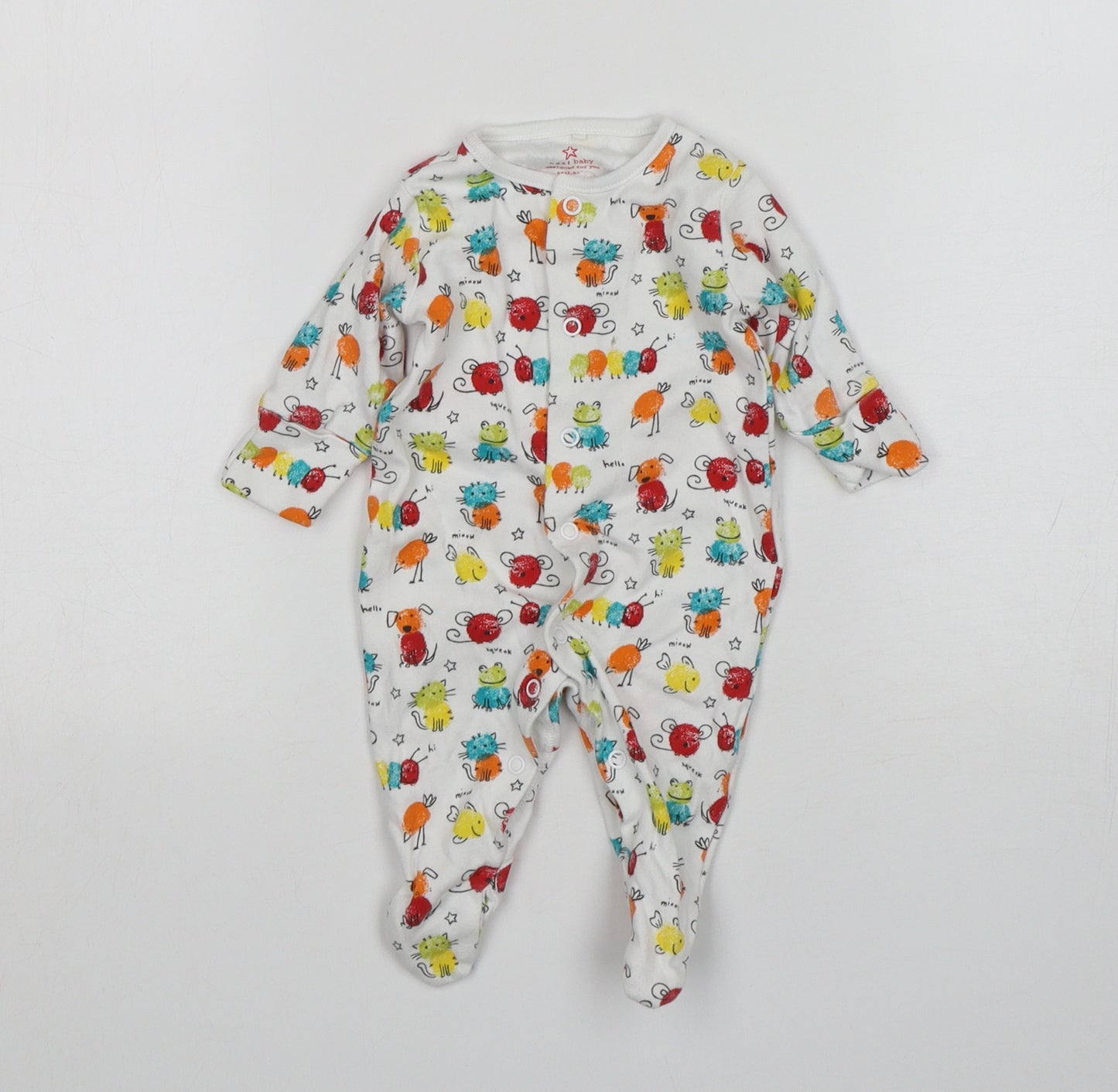 NEXT Baby Multicoloured  Cotton Babygrow One-Piece Size Newborn