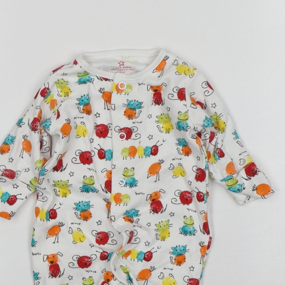 NEXT Baby Multicoloured  Cotton Babygrow One-Piece Size Newborn