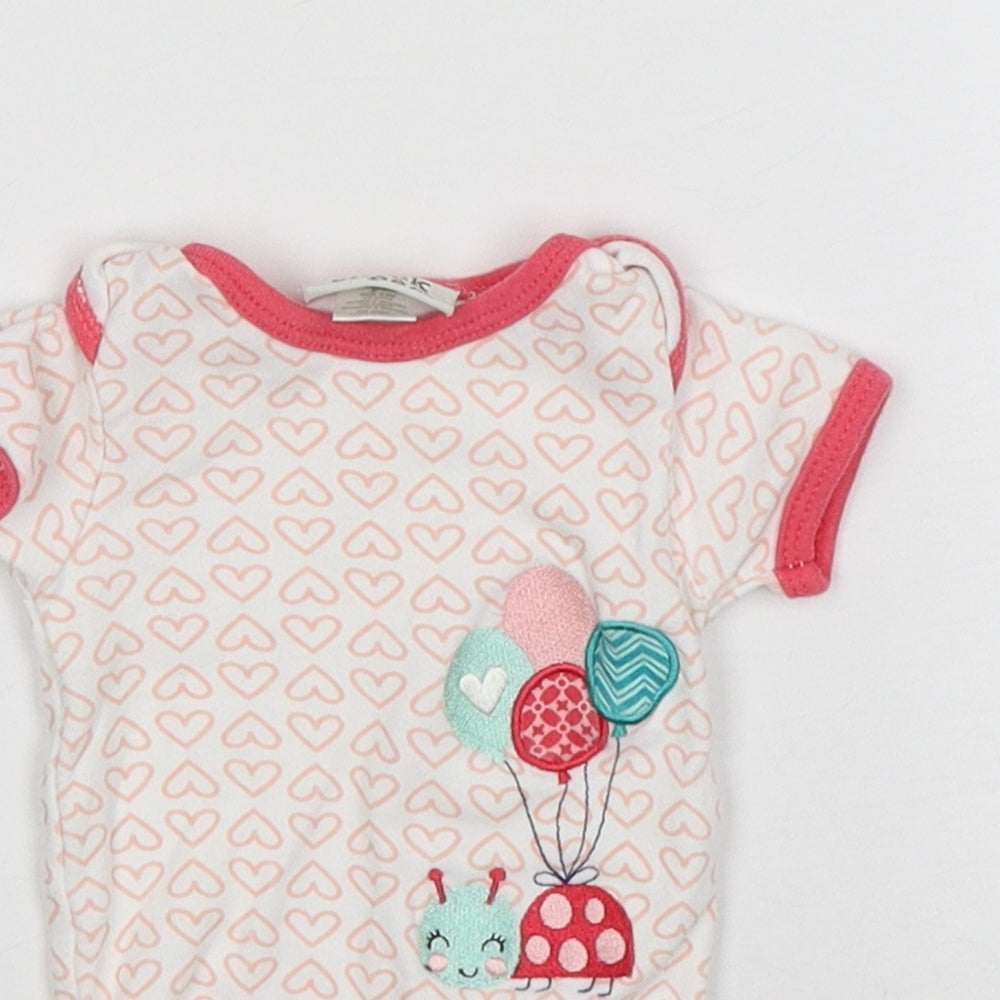 Chick Pea  Girls Multicoloured Polka Dot Cotton Leotard One-Piece Size 0-3 Months