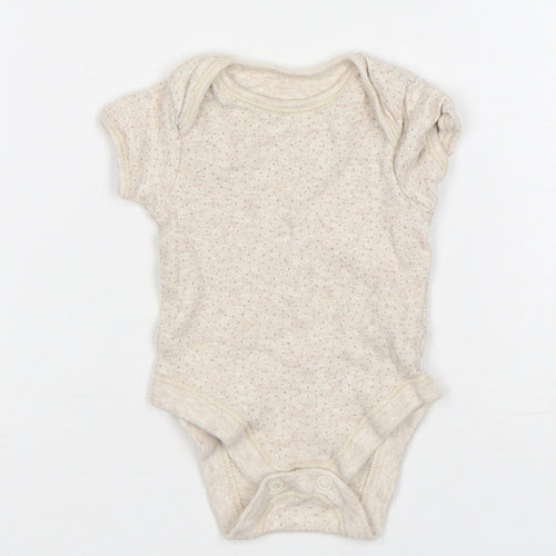George Girls Beige  Cotton Leotard One-Piece Size Newborn