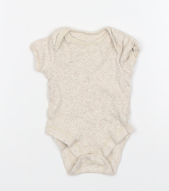 George Girls Beige Cotton Leotard One-Piece Size Newborn