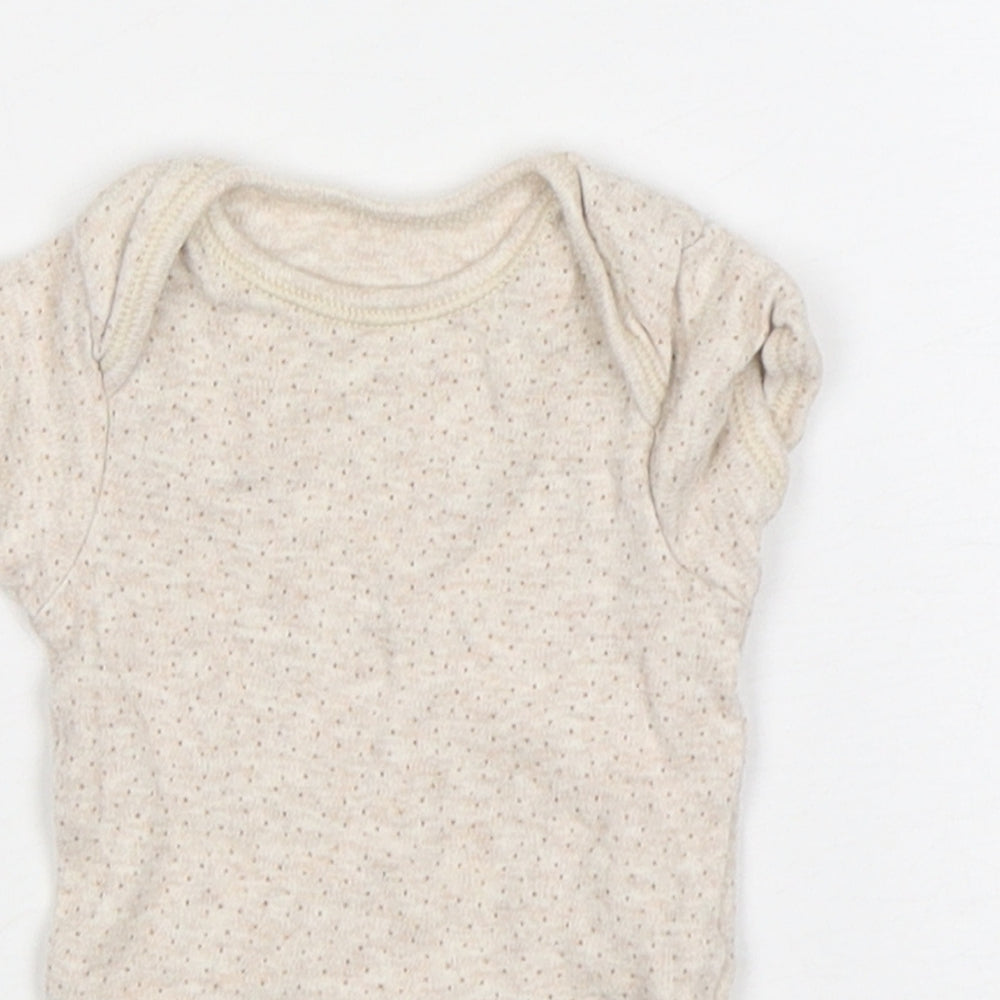 George Girls Beige  Cotton Leotard One-Piece Size Newborn