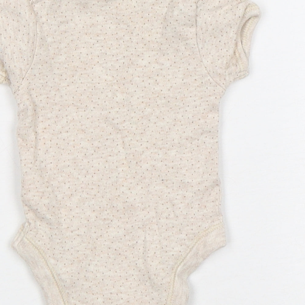 George Girls Beige  Cotton Leotard One-Piece Size Newborn