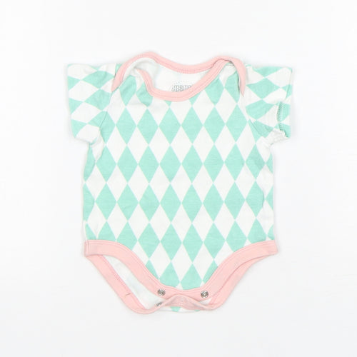 mamas & papas Girls Multicoloured Argyle/Diamond Cotton Leotard One-Piece Size Newborn