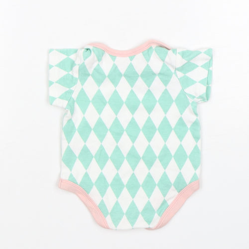 mamas & papas Girls Multicoloured Argyle/Diamond Cotton Leotard One-Piece Size Newborn