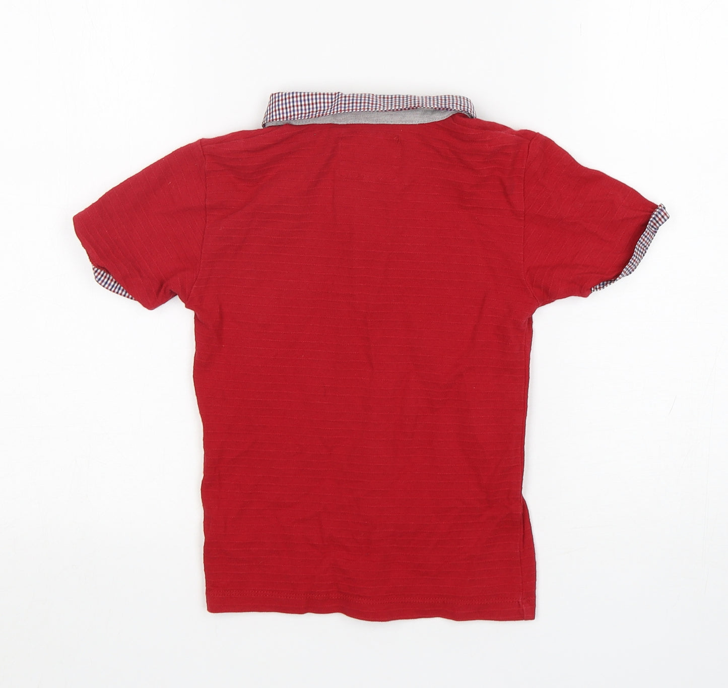 Jasper Conran  Boys Red  Cotton Basic Polo Size 4-5 Years Collared