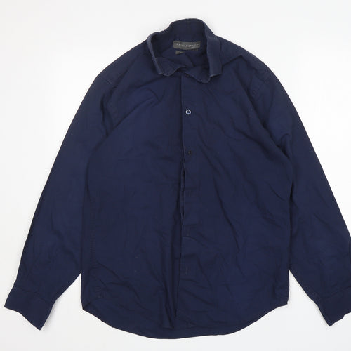 Primark Mens Blue    Button-Up Size M Collared