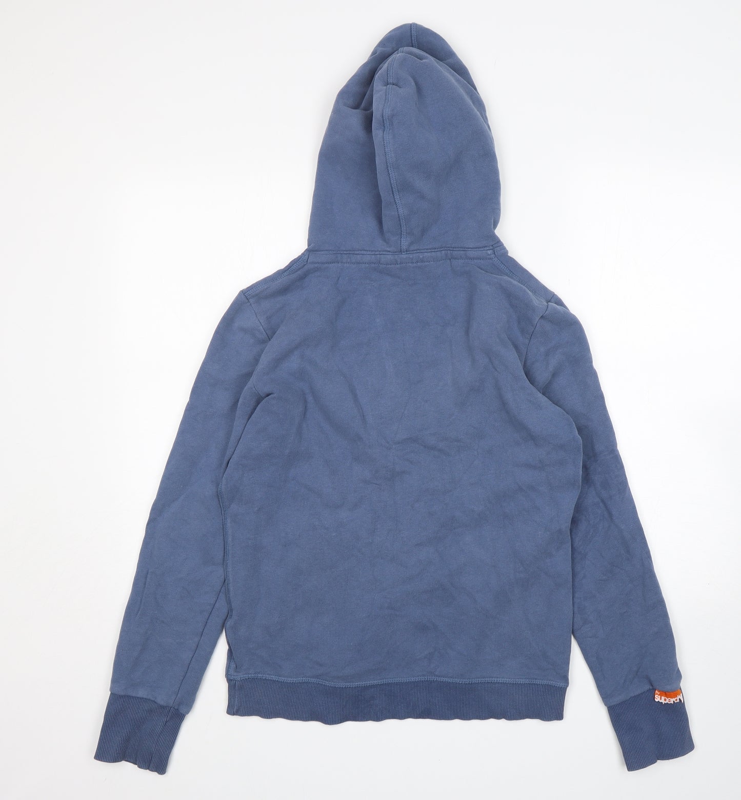 Superdry Womens Blue  Cotton Pullover Hoodie Size L