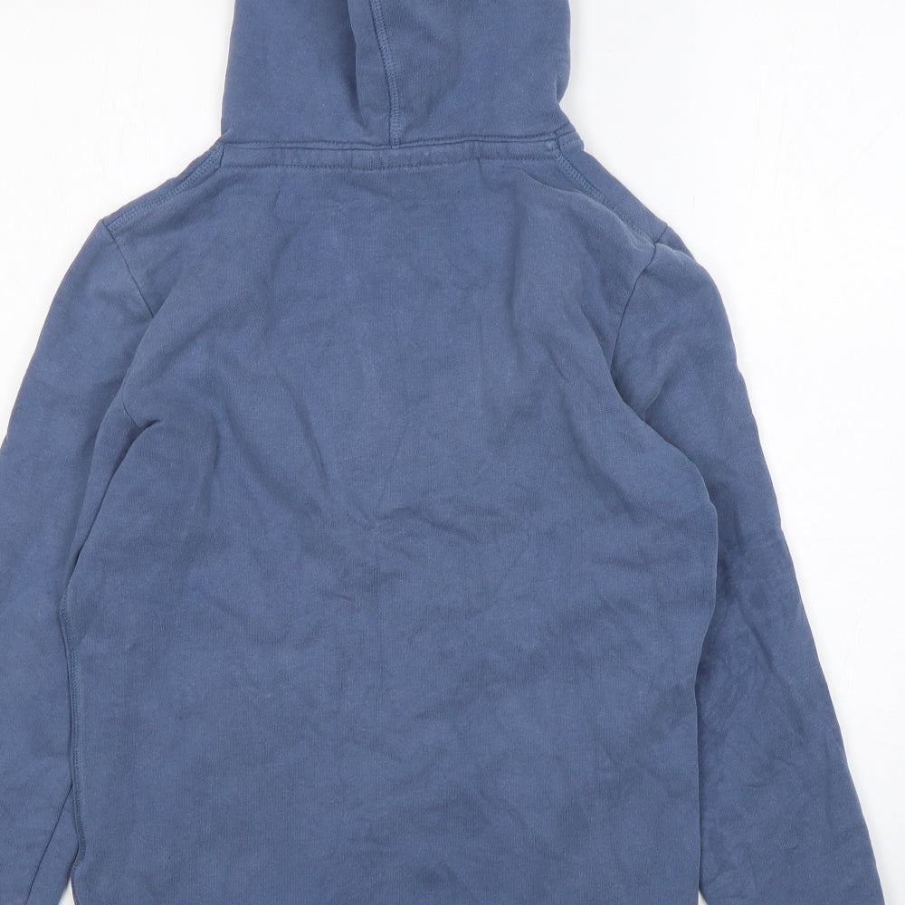 Superdry Womens Blue  Cotton Pullover Hoodie Size L