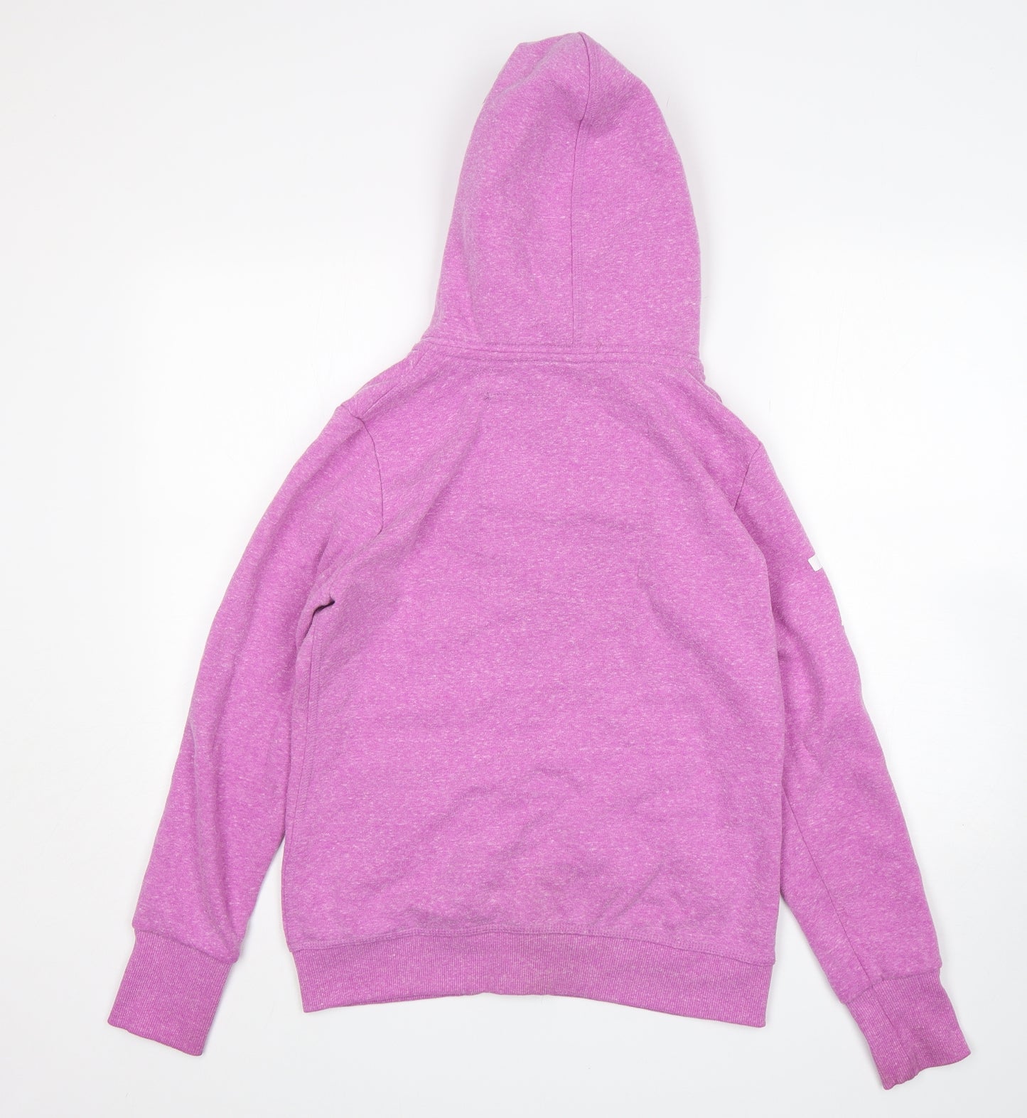 Superdry Womens Pink  Cotton Full Zip Hoodie Size L