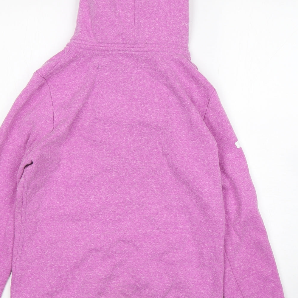 Superdry Womens Pink  Cotton Full Zip Hoodie Size L