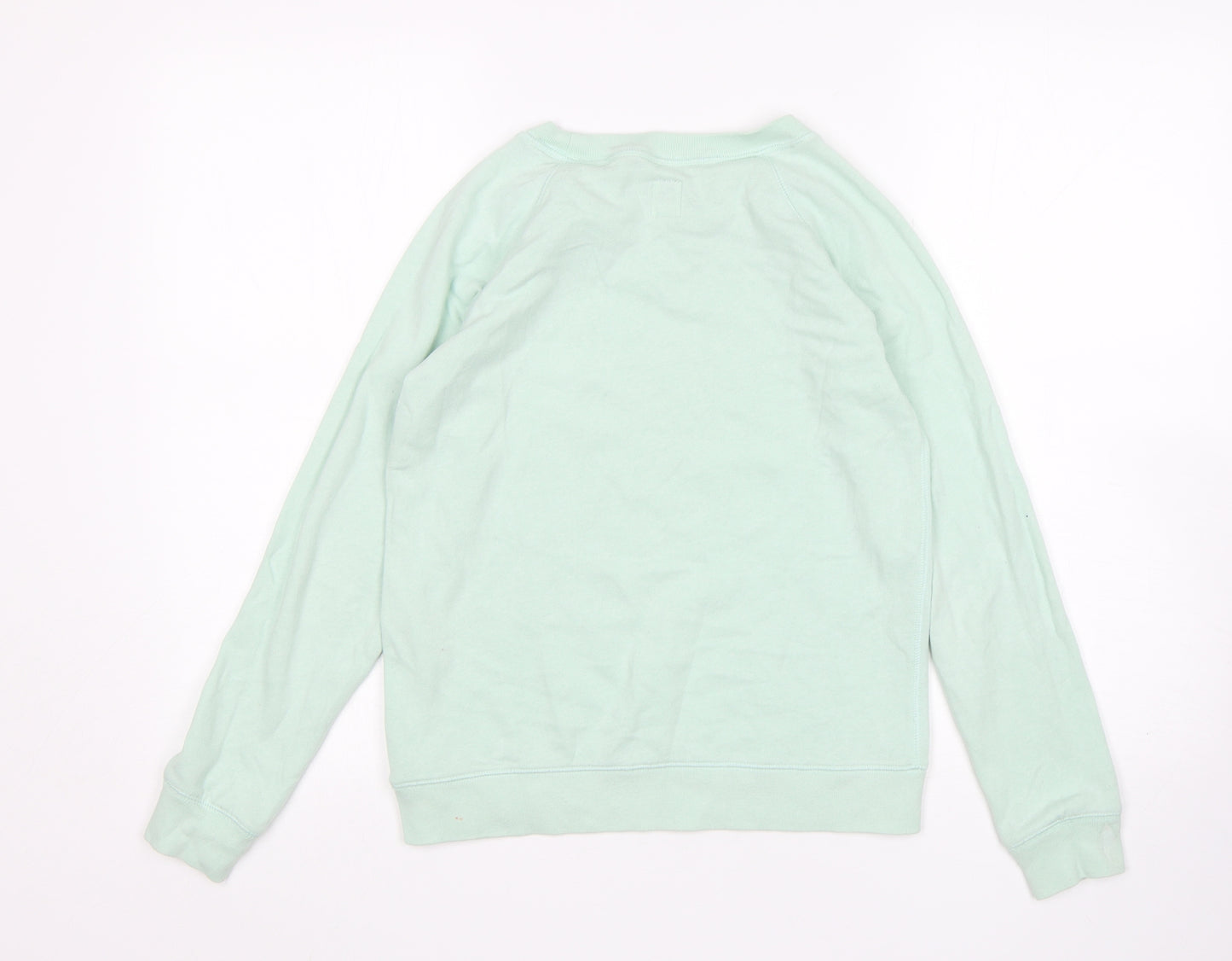 Jack Wills  Womens Green  Cotton Pullover Sweatshirt Size 8