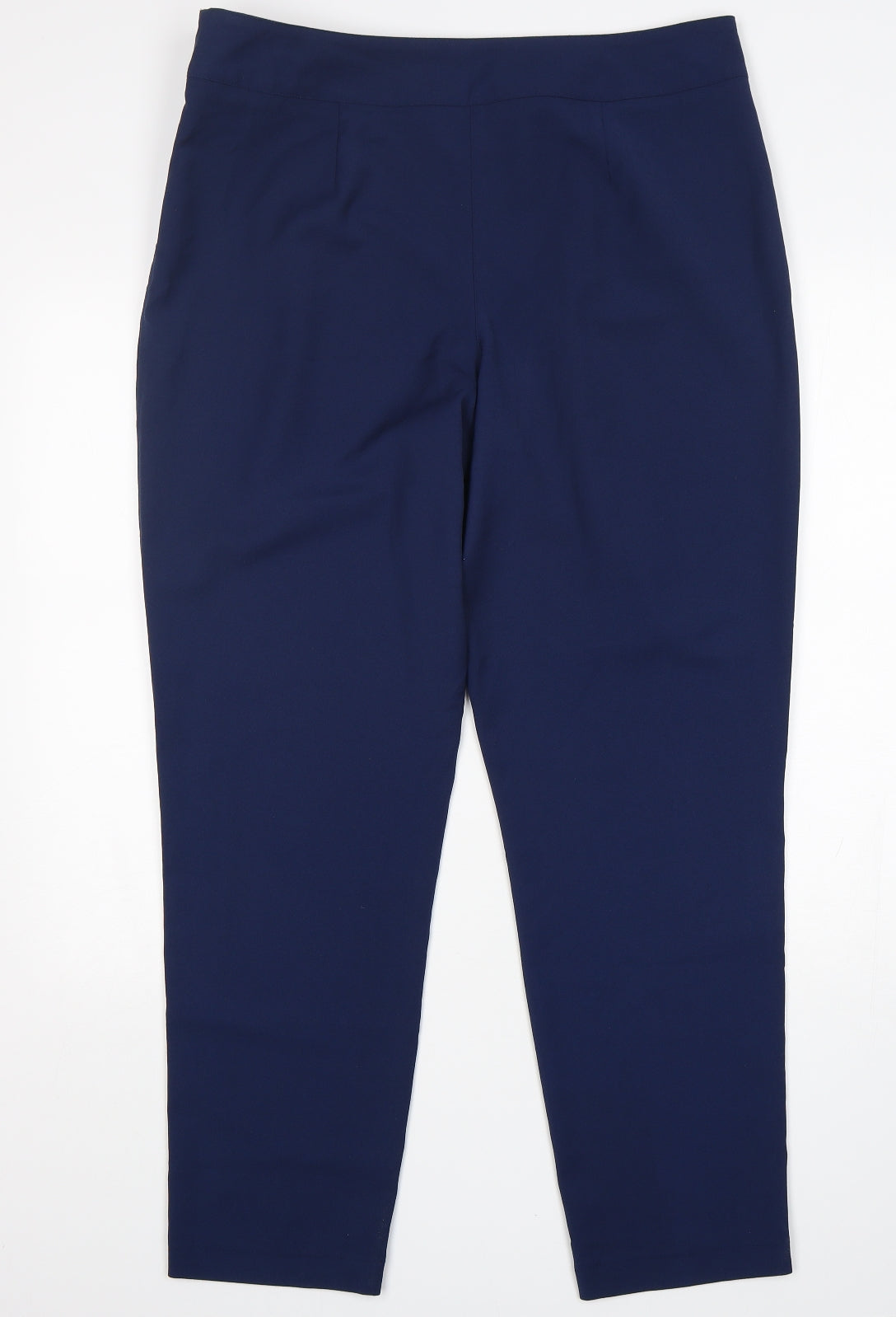 TU Womens Blue  Polyester Trousers  Size 14 L30 in Regular
