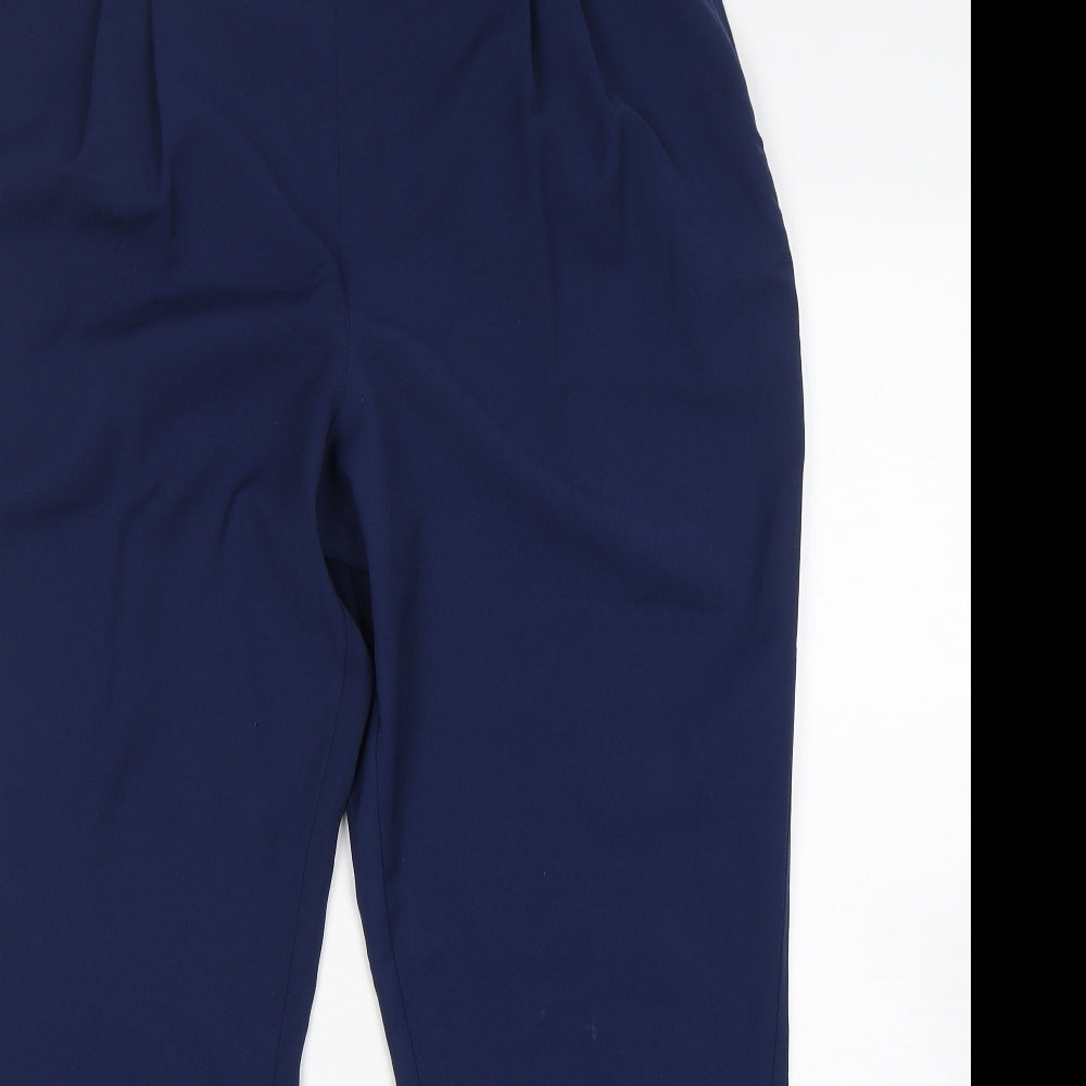 TU Womens Blue  Polyester Trousers  Size 14 L30 in Regular